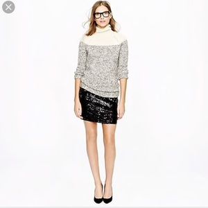 J Crew Black Sequin Mini NWT Holiday Party Ready!